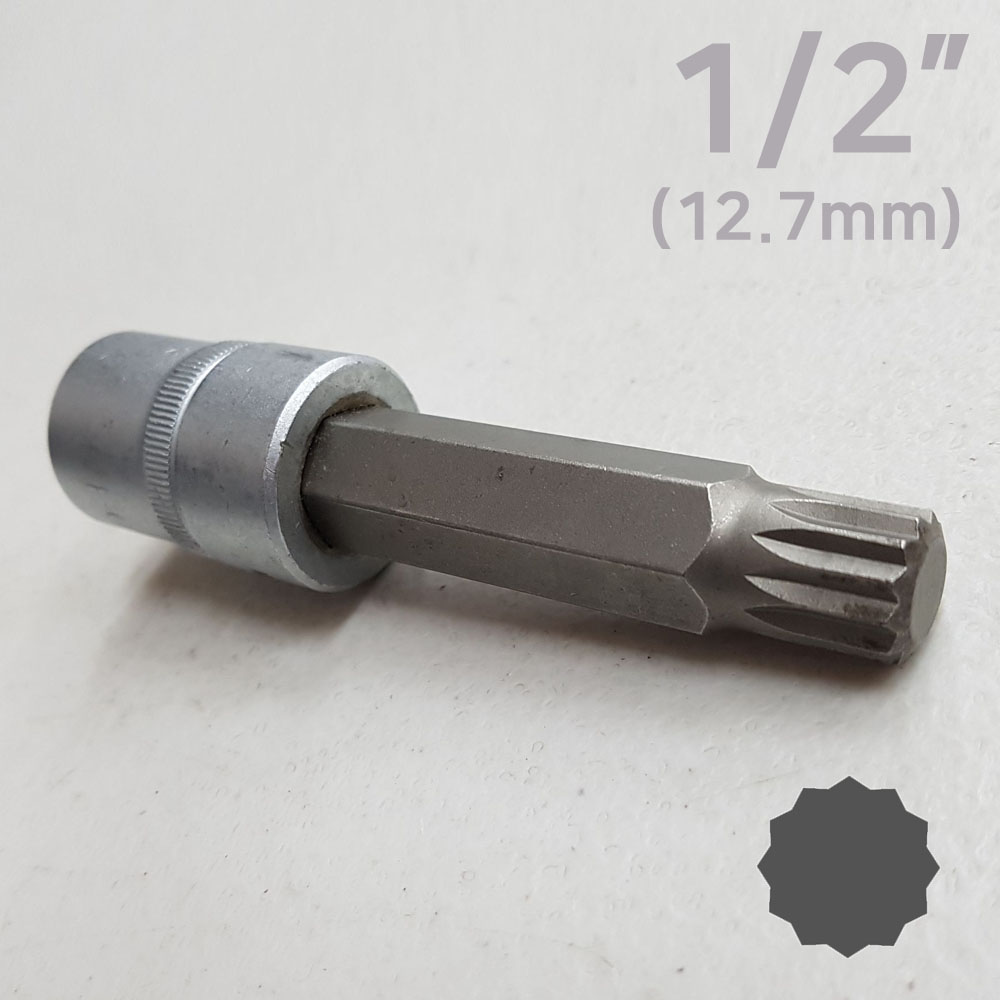 [중고제품] 1/2인치 (12.7mm) 12각 헤드비트 핸드소켓 ( 길이 100mm )