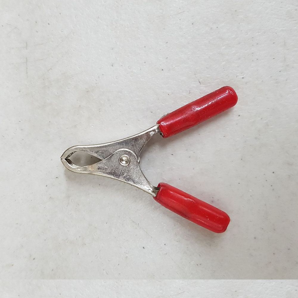 [중고제품] 초소형 전선집게 레드 빨강 (길이 67mm)